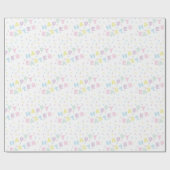 Papier Cadeau Cute Happy Easter Word Confetti Pattern (Plat)