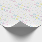 Papier Cadeau Cute Happy Easter Word Confetti Pattern (Coin)