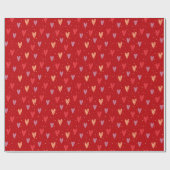 Papier Cadeau Cute Hearts and dots Valentines Pattern (Plat)