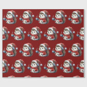 Papier Cadeau Cute Hedgehog, Holiday Christmas (Plat)
