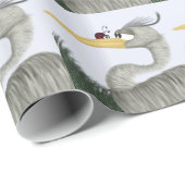 Papier Cadeau Cute Heron et Ladybug (Coin rond)