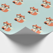 Papier Cadeau Cute Hipster Red Fox (Coin)