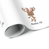 Papier Cadeau Cute Jackalope - Austin, Texas (Coin rond)