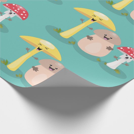 Papier Cadeau Cute kawaii champignon champignon toadstool (Coin)