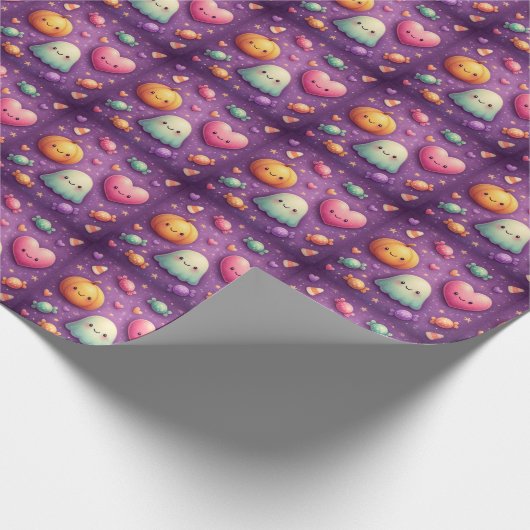Papier Cadeau Cute Kawaii Halloween Wrapping Paper (Coin)