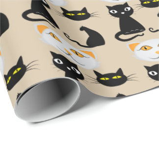 Papier Cadeau Cute Kawaii Japanese Aesthetic Cat Wrapping Paper 