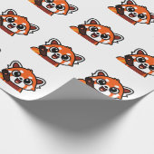 Papier Cadeau Cute Kawaii Red Panda Pattern Wrapping Paper for G (Coin)