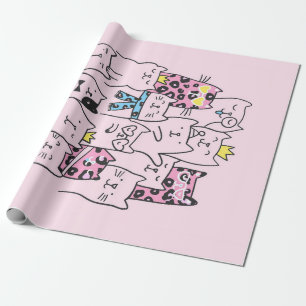 Papier Cadeau Cute Kitten Cattitude   Cadeau Amoureux des chats