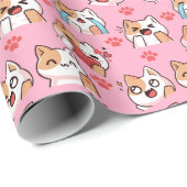 Papier Cadeau Cute kittens (Coin rond)