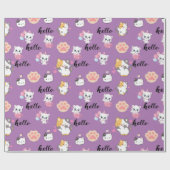 Papier Cadeau Cute kitty (Plat)