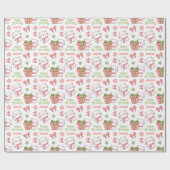 Papier Cadeau Cute Kitty Anniversaire de enfant de ruban cadeau (Plat)