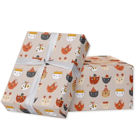 Papier Cadeau Cute Kitty Chat