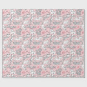 Papier Cadeau Cute Kitty Love (Plat)