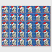 Papier Cadeau Cute Koala à Santa Hat (Plat)