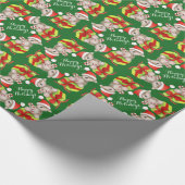 Papier Cadeau Cute koala et cadeau art vert heureux vacances (Coin)