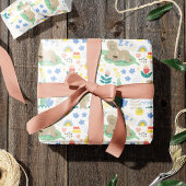 Papier Cadeau Cute Koala Motif avec petit nom de fille en rose