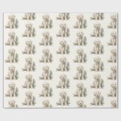 Papier Cadeau Cute Labrador Dog Christmas Wrapping Paper (Plat)