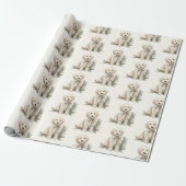 Papier Cadeau Cute Labrador Dog Christmas Wrapping Paper (Déroulé)