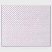 Papier Cadeau Cute Lavande violet et blanc Damas (Plat)