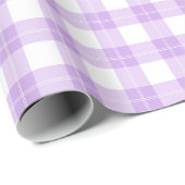 Papier Cadeau Cute Light Purple Plaid Simple Classic  (Coin rond)