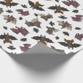 Papier Cadeau Cute Little Bat Patern (Coin)