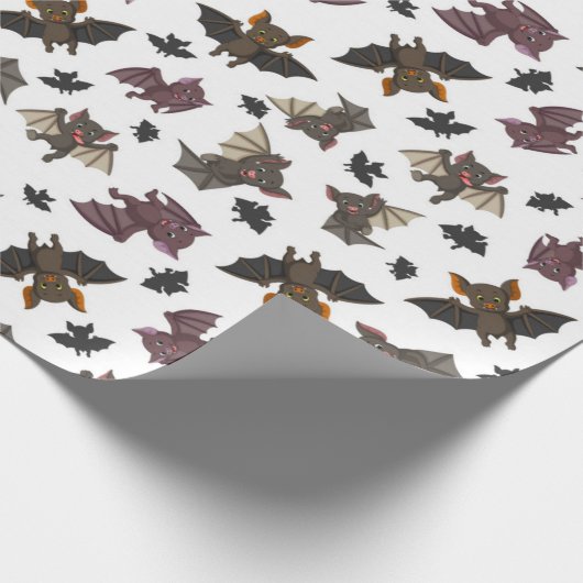 Papier Cadeau Cute Little Bat Patern (Coin)
