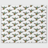 Papier Cadeau Cute Little Hummingbird Bird Nature Faune (Plat)