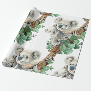 Papier Cadeau Cute Little Koala Ours Animal Australien Art Ce