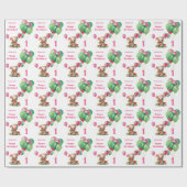 Papier Cadeau Cute Little Piggy Manger Watermelon Anniversaire (Plat)