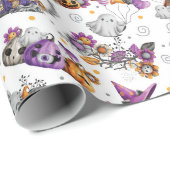 Papier Cadeau Cute Little Spooky Halloween (Coin rond)