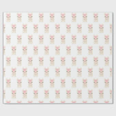 Papier Cadeau Cute Llama Aquarelle Moderne (Plat)