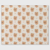 Papier Cadeau Cute Love Capybara (Plat)