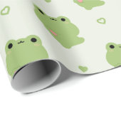 Papier Cadeau Cute Love Frog (Coin rond)