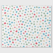 Papier Cadeau Cute Love Hearts Valentines Day (Plat)