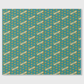 Papier Cadeau Cute Lovebirds Happy Anniversary Romantic Retro (Plat)