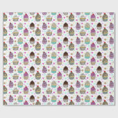 Papier Cadeau Cute Main Drake Cupcakes Whimsical Anniversaire (Plat)