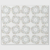 Papier Cadeau Cute mini-couronne florale (Plat)