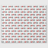 Papier Cadeau Cute Modern Minimalist Love Red Heart (Plat)