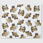 Papier Cadeau Cute Monarch Butterfly Motif Enfants (Plat)