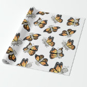Papier Cadeau Cute Monarch Butterfly Motif Enfants (Déroulé)