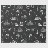 Papier Cadeau Cute Motif café (Plat)
