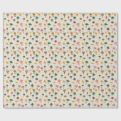 Papier Cadeau Cute Motif de champignons Moderne Style tendance (Plat)