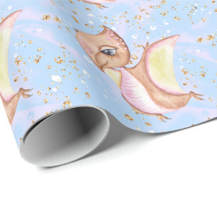 Papier Cadeau *~* Cute Motif de Dinosaures de Dragon Whimsical