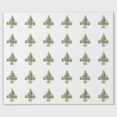 Papier Cadeau Cute My First Christmas Tree Name Pattern (Plat)