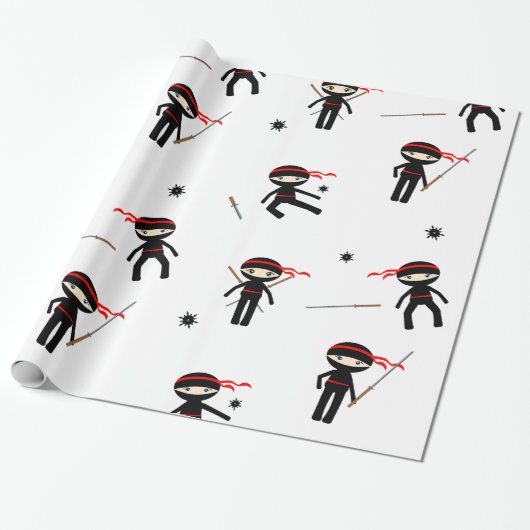 Papier Cadeau Cute Ninjas (Déroulé)