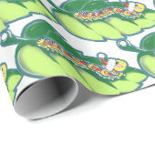Papier Cadeau Cute Noël Caterpillar Motif sur mesure (Coin rond)
