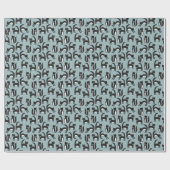 Papier Cadeau Cute noir et blanc Motif de chat Tuxedo (Plat)