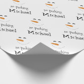 Papier Cadeau Cute Nommé Sans Peeking Snowman Wrapper Papier (Coin)