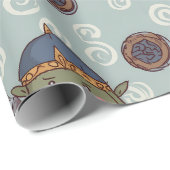 Papier Cadeau Cute Orc Boy Wrapping Paper (Coin rond)