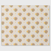 Papier Cadeau Cute Ours Brown Romantique (Plat)